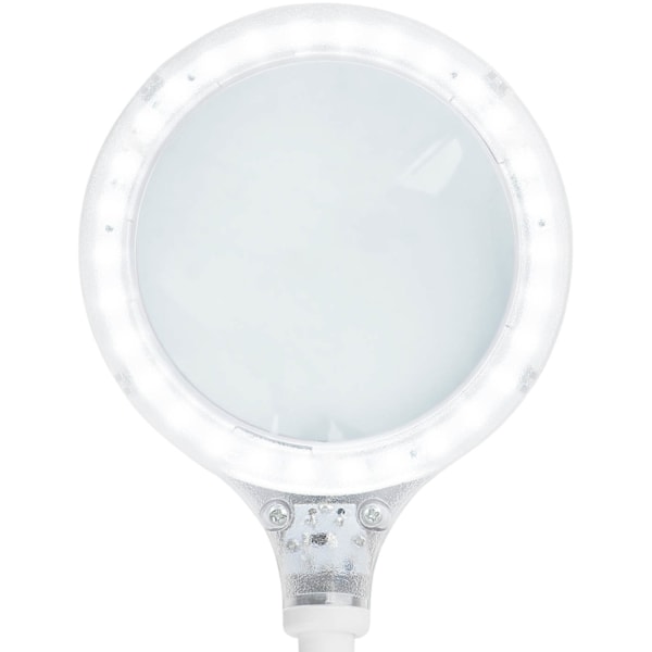 Kosmetisk værkstedslampe forstørrelsesglas 5 dioptrier 30x LED dia. 125 mm