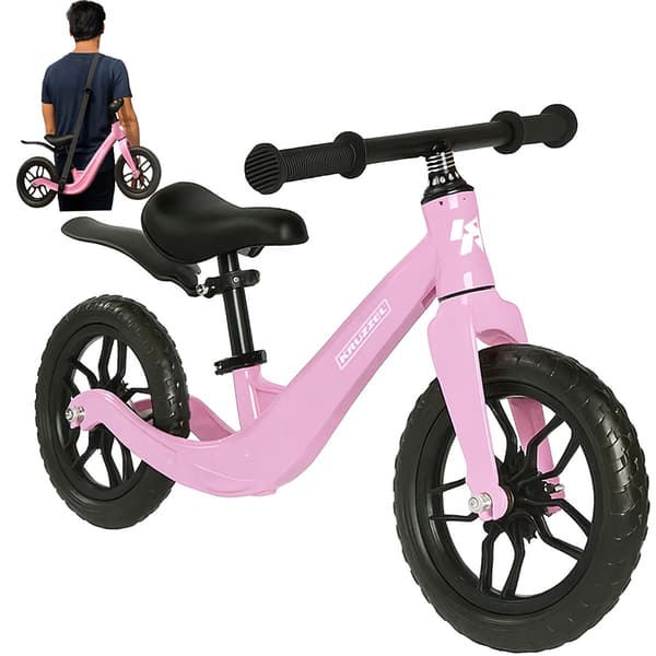 Pink balancecykel til børn, let og holdbar
