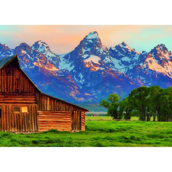Teton Range-puslespil med 2000 brikker og plakat, 96 x 68 cm