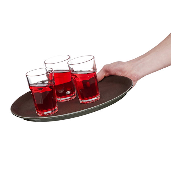 Brun serveringsbricka för catering