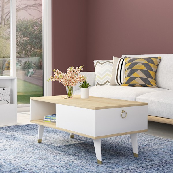 Soffbord Delux - Safir, Vit