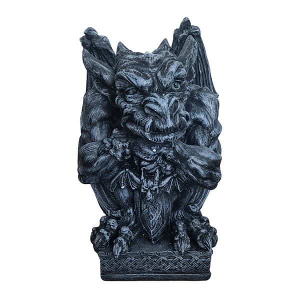 Gargoyle trädgårdsprydnad, väderbeständig polyresin