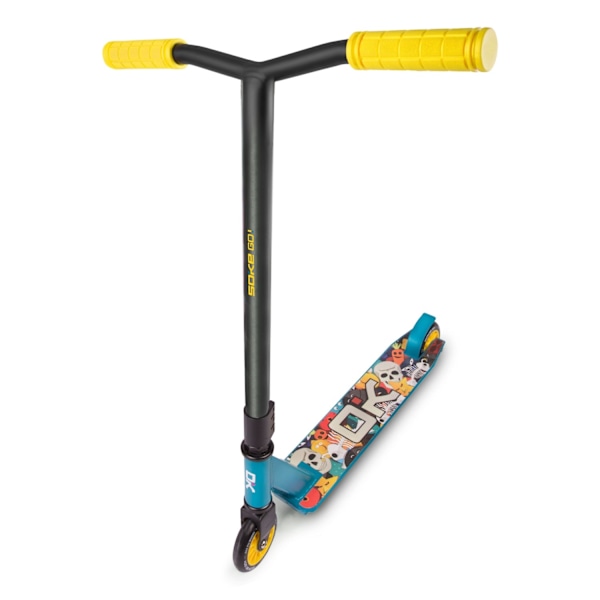 Trickscooter med ABEC-9-kullager, gul-blå