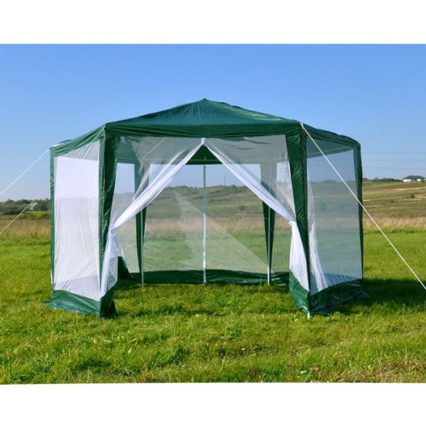 Kaupallinen puutarhapaviljonki teltta 2x2x2 m hyttysverkolla