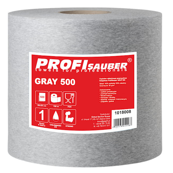 Groft industriel nonwoven rengøringsklud ProfiSauber GRÅ 500