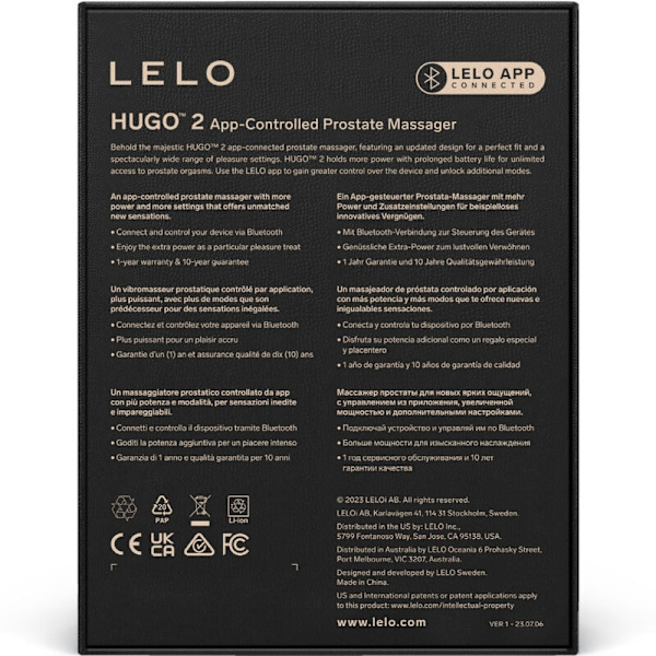 Lelo - Hugo 2 Sort prostata massageapparat