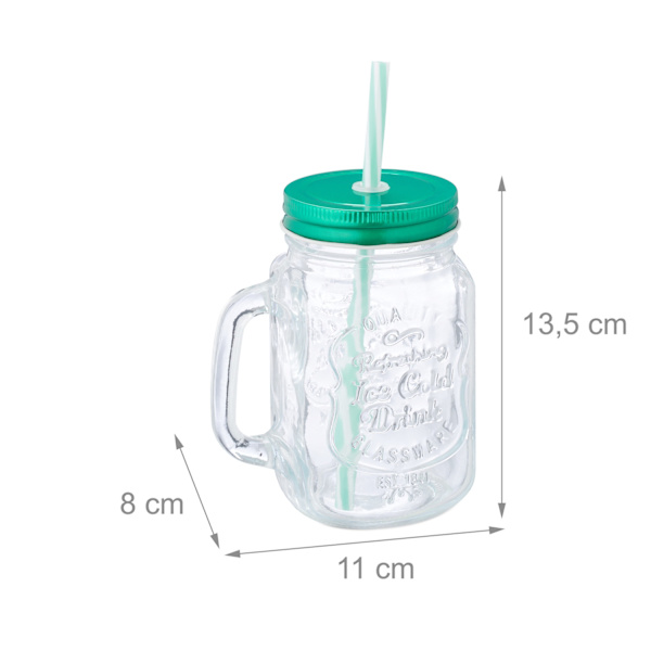 sæt med 8 drikkeglas med låg grønt
