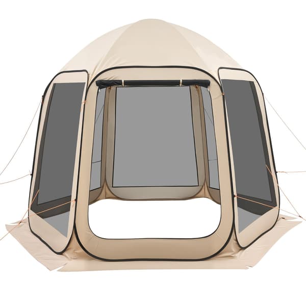 Pop-up-teltta, 4–8 hengelle, beige
