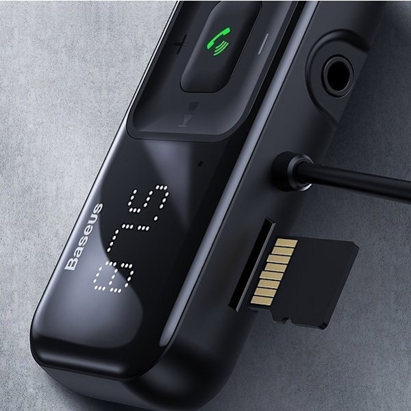 Trådløs Bluetooth FM-sender med oplader S-16 Overseas edition sort