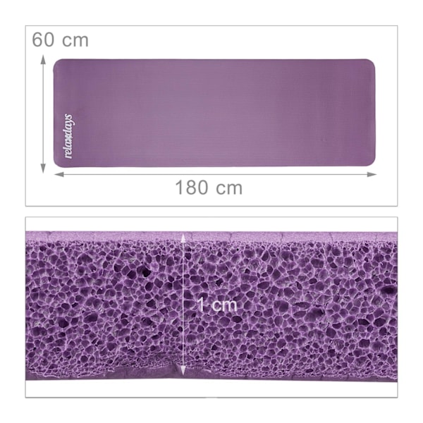 Joogamatto 1 cm paksu yksivärinen