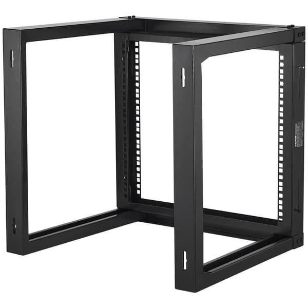 9U väggmonterat serverrack, 19-tums öppen ram, 150 lb
