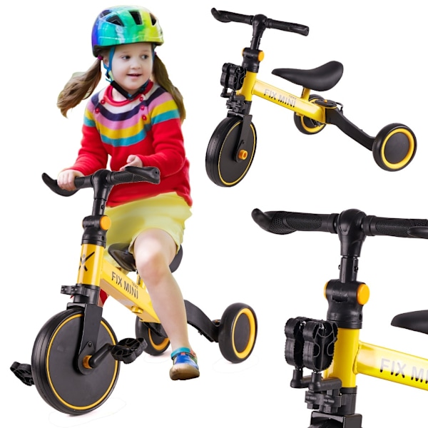 Trike Fix Mini maastohiihto kolmipyörä 3in1 polkimet keltainen