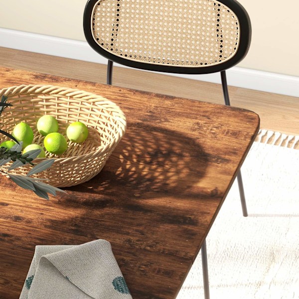 Fällbart matbord Köksbord för 6 personer med öppen hylla Mobilt hopfällbart bord Matsalsbord för små rum, matsal, kök 130 x 80 x 74 cm Rustikbrun Aoso