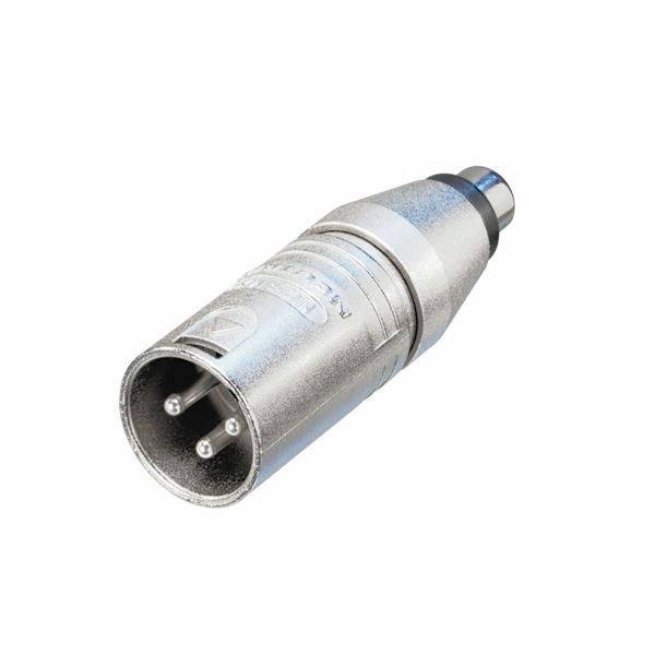 XLR Adapter XLR 3p hane - RCA Hona Silver