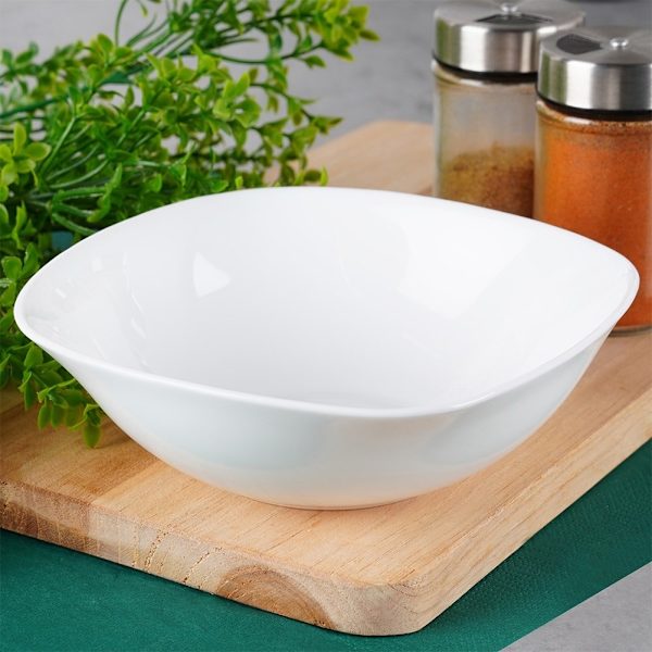 Hvid skål 400ml - Alsidig, elegant og tåler opvaskemaskine