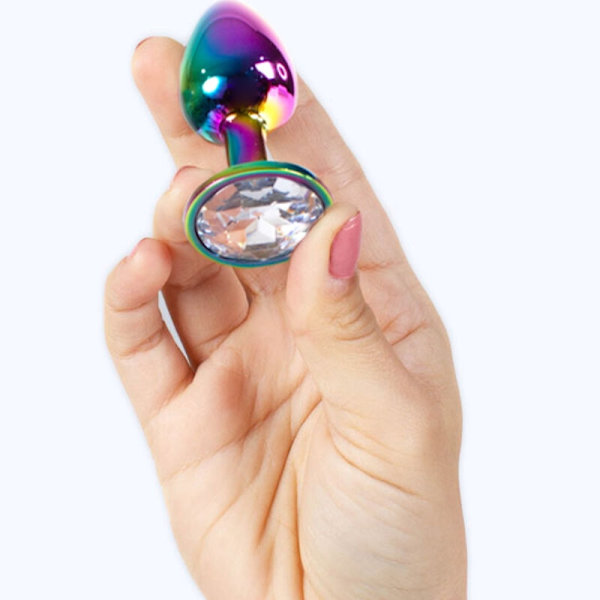 Secretplay - Metallinen Butt Plug Rainbow Pieni koko 7 cm