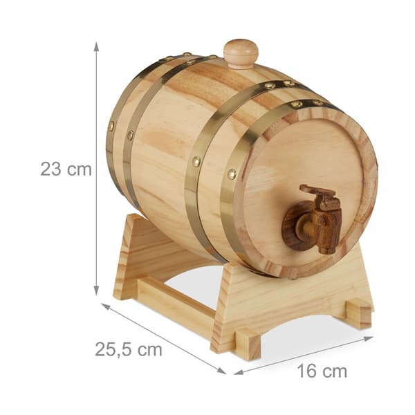 Whiskytønde af træ 1,25 l