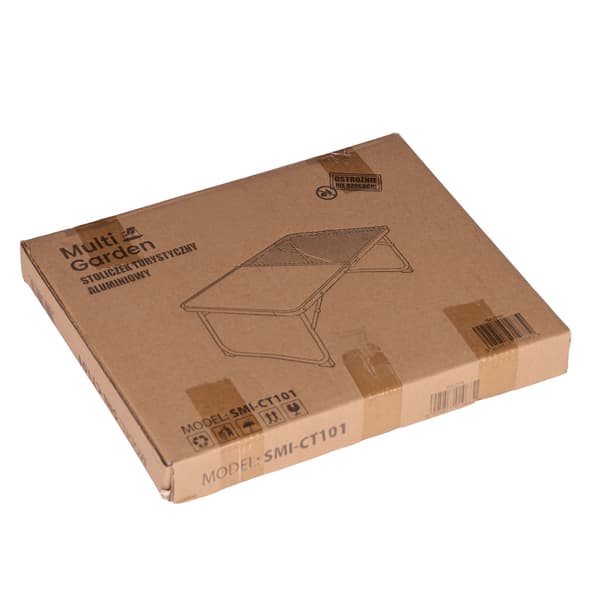Sammenklappeligt campingbord 60x40 cm, sort, aluminiumsramme