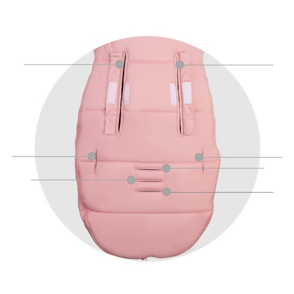 Elmi Ricokids sovsäck för barnvagn och släde - rosa