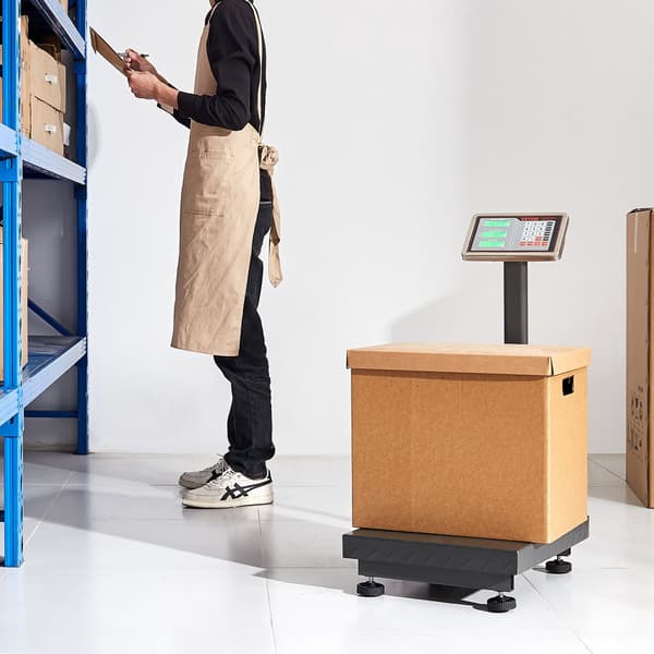 Digital computerplatformvægt, 300 kg, 50 g, LB KG