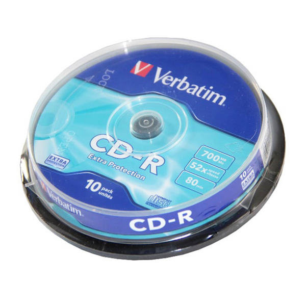 VERBATIM CD-R 52x 700MB 10 kpl Spindel