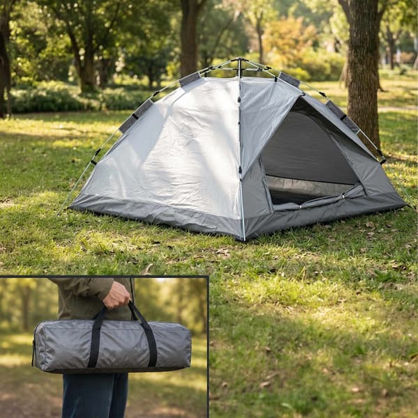Pop-up campingtelt til 3-4 personer, UV-beskyttelse
