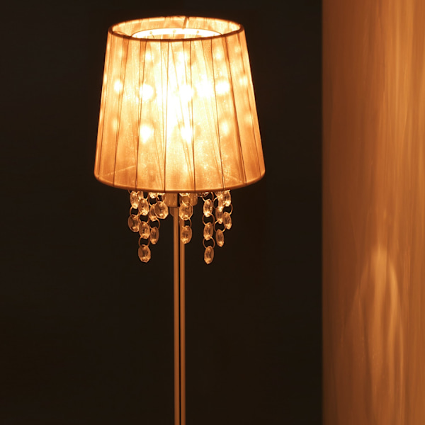 Bordlampe organza krystal