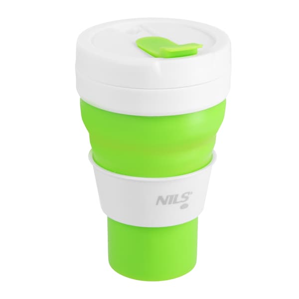 Folding Cup i silikon, 600ml, ljusgrön