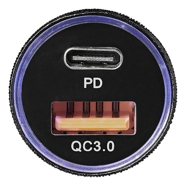 USB snabbladdare typ A + C 2-vägs 12/24V 3100mA