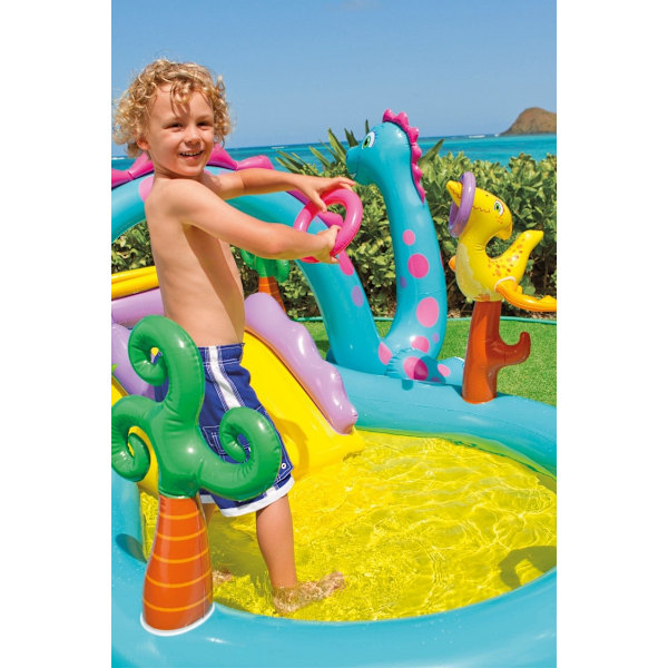 Oppustelig legeplads Dinosaurer 333 x 229 x 112 cm INTEX 57135