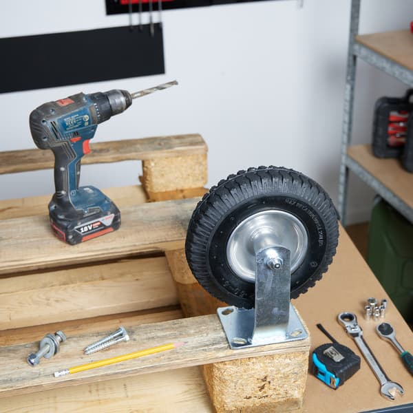 Pneumatiskt svängbart hjul, 360° rotation, Heavy-Duty