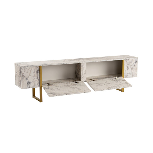 TV Stand Serenity - Fressia marmor, guld