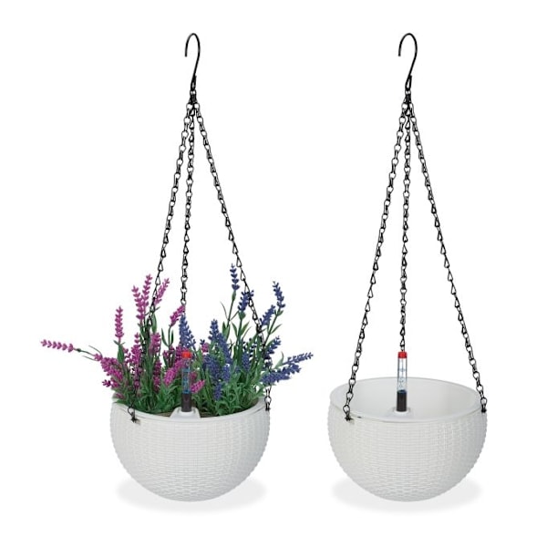 Hängande korg med vattenbehållare set om 2