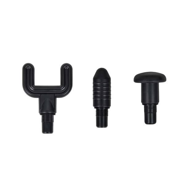 Genopladelig massagepistol, 4 hoveder, 6 hastigheder, sort