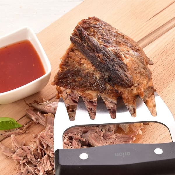 To kødgafler i rustfrit stål til pulled pork med mere