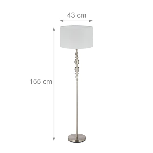 Gulvlampe med stofskærm