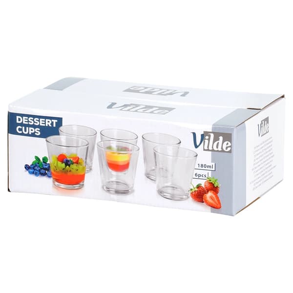 Dessertglassæt, 180 ml, 6 dele