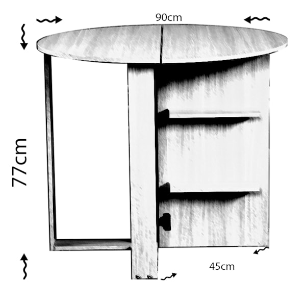 Fällbord mitten - Jackson Pine