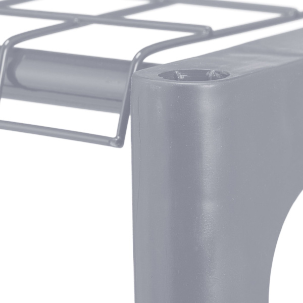 Blomstativ i grå metall 3 hyllplan