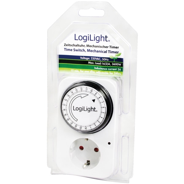 Indendørs timer 24 timer mekanisk 16A