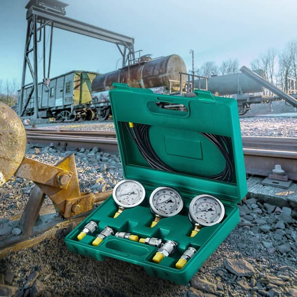 Hydraulisk tryktestsæt, 250/400/600 bar, 3 målere
