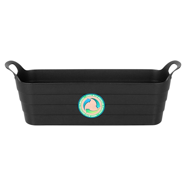 Havekrukke af plast, sort, aflang, 44,5 cm
