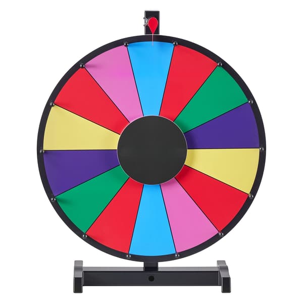 Spindende præmiehjul, 18 tommer, 14 pladser, whiteboardstativ