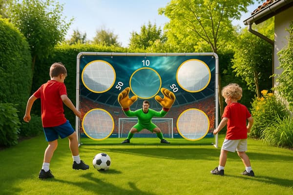 Fotbollsträningsmål med Target Sheet 180x122 cm MultiGarden