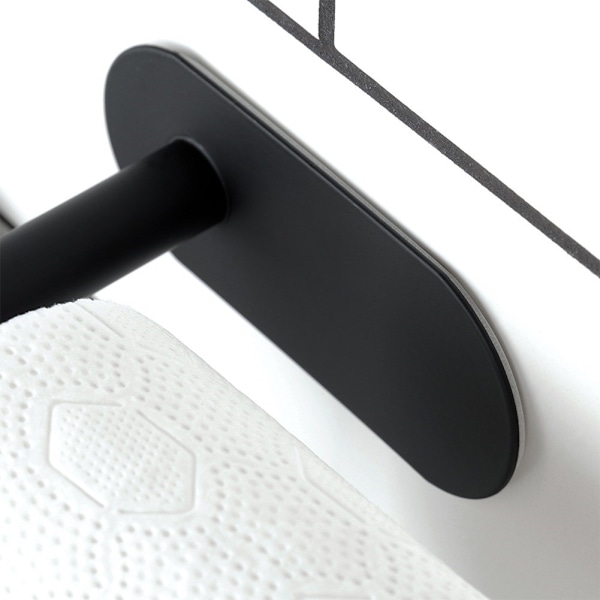 Toiletpapirholder i sort stål