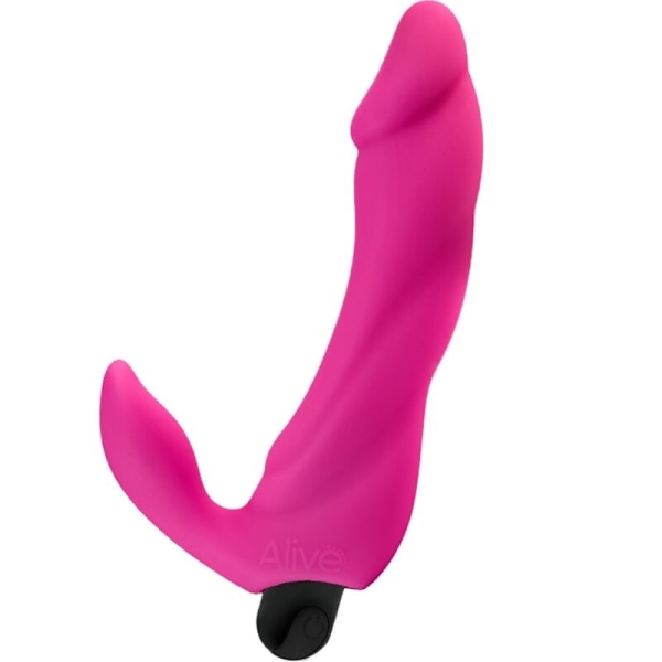 Alive - Bifun Pro Vibrator Dildo Rosa 14,9 Cm