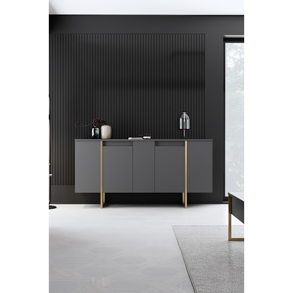 Console Luxe - antracit, guld
