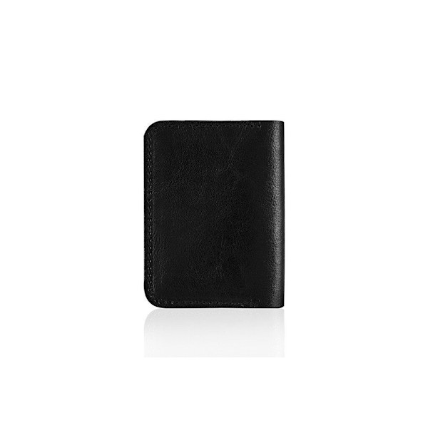 Tynd læder pung til mænd SOLIER SW11 SLIM BLACK