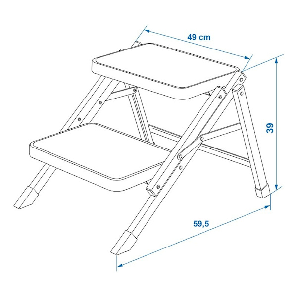 Dobbelttrin foldbar