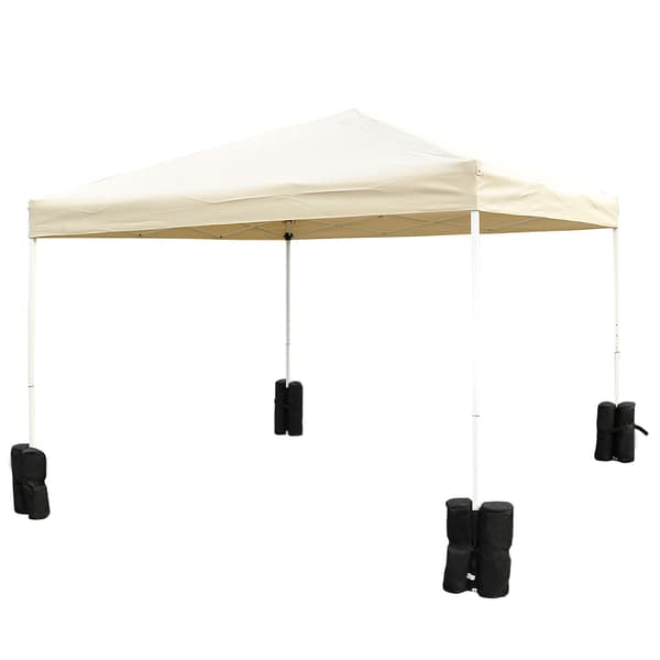 Pavilion Stand Sæt Med 4 Til Foldepavillon, Festtelt, Telt, Robust, Sort, Ny